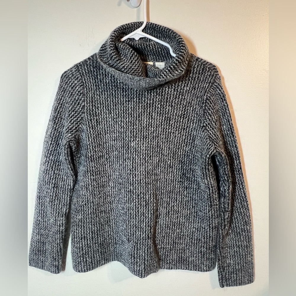 Linden Hill Women Small Gray Cowl Neck Mohair Blend Sweater, sz Small